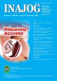 INAJOG = Indonesian Journal of Obstetrics and Gynecology Volume 11 No 1 January 2023