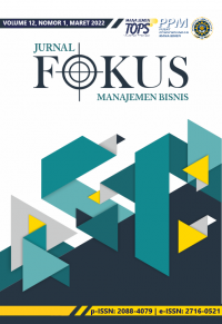 Jurnal Fokus Manajemen Bisnis Volume 12, Nomor 1 Maret 2022