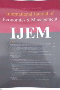 International Journal Economics & Management = IJEM Volume 16, No.3 December 2022