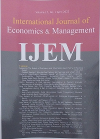 International Journal Economics & Management = IJEM Volume 17, No.1 April 2023