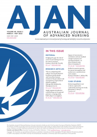 AJAN = Australian Journal Of Advanced Nursing March-May 2023 Volume 40 Issue 2