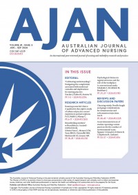 AJAN = Australian Journal Of Advanced Nursing September-November 2023 Volume 40 Issue 4