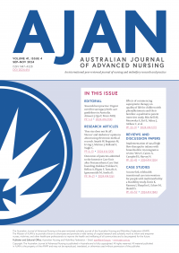 AJAN = Australian Journal Of Advanced Nursing September - Nopember 2024 Volume 41 Issue 4