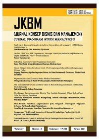 JKBM = Jurnal Konsep Bisnis dan Manajemen Volume 7 No 2 2021