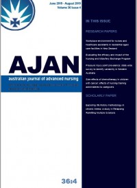 AJAN = Australian Journal Of Advanced Nursing June 2019-August 2019 Volume 36 Issue 4