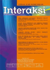 Jurnal Ilmu Komunikasi Interaksi Volume 10 No 1 Januari-Juni 2021