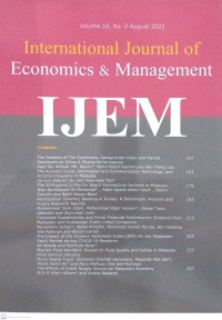 International Journal Economics & Management = IJEM Volume 16, No.2 August 2022