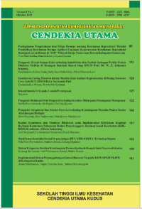 Jurnal Keperawatan dan Kesehatan Masyarakat Cendekia Utama Volume 8 No 2 Oktober 2019