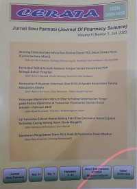 Cerata : Jurnal Ilmu Farmasi (Journal of Pharmacy Science) Volume 11 Nomor 1 Juli 2020