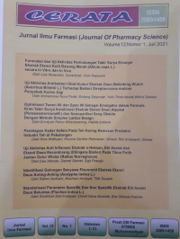 Cerata : Jurnal Ilmu Farmasi (Journal of Pharmacy Science) Volume 12 Nomor 1 Juli 2021