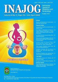 INAJOG = Indonesian Journal of Obstetrics and Gynecology Volume 8 No. 2 April 2020