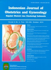 INAJOG = Indonesian Journal of Obstetrics and Gynecology Volume 3, No. 4 October 2015