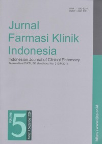 Jurnal Farmasi Klinik Indonesia = Indonesian Journal of Clinical Pharmacy Vol.5 No.3 September 2016