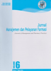 Jurnal Manajemen dan Pelayanan Farmasi Vol.6 No.1 Maret 2016