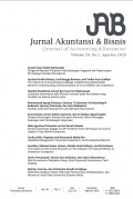 Jurnal Akuntansi & Bisnis (Journal of Accounting & Business) Volume 20, No.2, Agustus 2020