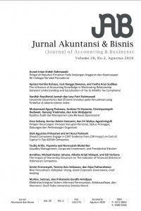 Jurnal Akuntansi & Bisnis (Journal of Accounting & Business) Volume 20, No.2, Agustus 2020