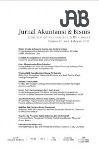 Jurnal Akuntansi & Bisnis (Journal of Accounting & Business) Volume 22, No.1, Februari 2022