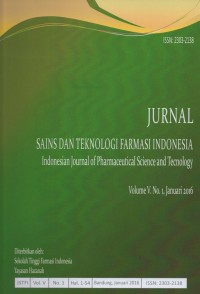 JURNAL : Sains dan Teknologi Farmasi Indonesia Vol. V No.1, Januari 2016
