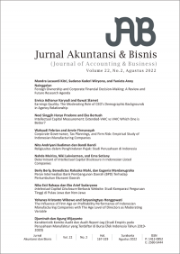 Jurnal Akuntansi & Bisnis (Journal of Accounting & Business) Volume 22, No.2, Agustus 2022
