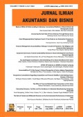 Jurnal Ilmiah Akuntansi dan Bisnis Volume 17 Issue 2 July 2022