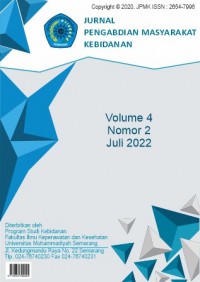 Jurnal Pengabdian Masyarakat Kebidanan Volume 4 Nomor 2 Juli 2022
