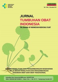 Jurnal Tumbuhan Obat Indonesia = The Journal of Indonesian Medicinal Plant Volume 14 No.2, Desember 2021
