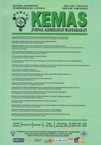 Kemas : Jurnal Kesehatan Masyarakat Universitas Negeri Semarang Volume 12 Nomor 2 Januari 2017