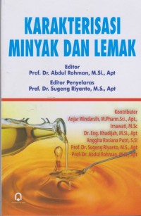Karakterisasi Minyak dan Lemak