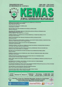Kemas : Jurnal Kesehatan Masyarakat Universitas Negeri Semarang Volume 10 Nomor 2 Januari 2015