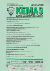 Kemas : Jurnal Kesehatan Masyarakat Universitas Negeri Semarang Volume 11 Nomor 1 Juli 2015