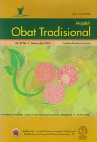 Majalah Obat Tradisional Vol. 21 No.1 January - April 2016
