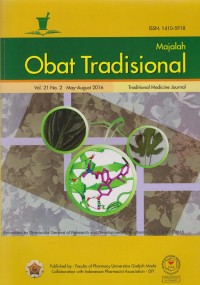 Majalah Obat Tradisional Vol. 21 No. 2 May - Agustus 2016