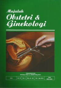 Majalah Obstetri & Ginekologi  = Journal Of Obstetrics & Gynecology Science Vol. 23 No. 2 Mei - Agustus 2015