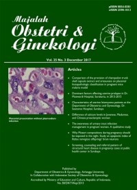 Majalah Obstetri & Ginekologi  = Journal Of Obstetrics & Gynecology Science Vol. 25 No. 3 December 2017