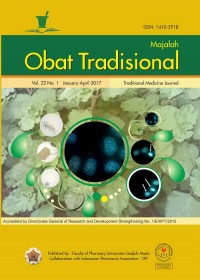 Majalah Obat Tradisional Vol 22 No. 1 January-April 2017