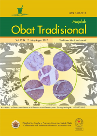 Majalah Obat Tradisional Vol. 22 No. 2 May-Agust 2017