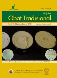 Majalah Obat Tradisional Vol.25 No.3 September-December 2020