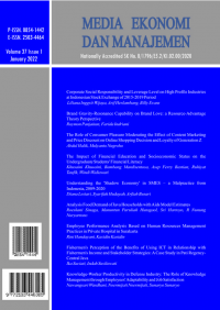 Media Ekonomi dan Manajemen Volume 37 No 1 January 2022