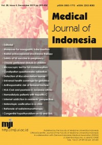 Medical Journal Of Indonesia Vol.28, Issue 4 December 2019