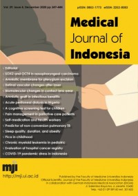 Medical Journal Of Indonesia Vol.29, Issue 4 December 2020