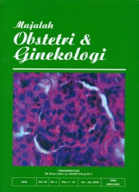 Majalah Obstetri & Ginekologi  = Journal Of Obstetrics & Gynecology Science Vol. 24 No.1 Januari-April 2016
