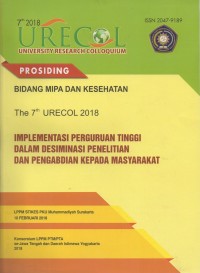 Prosiding Bidang MIPA dan Kesehatan The 7 th URECOL 2018 :  Implementasi Perguruan Tinggi dalam Desiminasi Penelitian dan Pengabdian Kepada Masyarakat