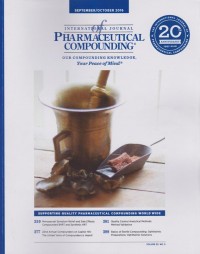 IJPC = International Journal of Pharmaceutical Compounding Vol.20 No.5 September-October 2016
