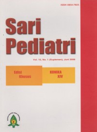 Sari Pediatri Vol.10 No.1 (Suplemen) Juni 2008