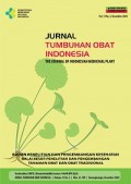 Jurnal Tumbuhan Obat Indonesia = The Journal of Indonesian Medicinal Plant Volume 13 No 2, Desember 2020