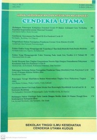 Jurnal Keperawatan dan Kesehatan Masyarakat Cendekia Utama Volume 11 No. 2 Juli 2022