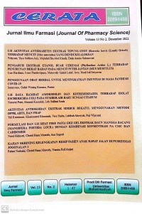 Cerata : Jurnal Ilmu Farmasi (Journal of Pharmacy Science) Volume 13 Nomor 2 Desember 2022