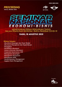Proceeding Seminar Nasional Ekonomi-Bisnis : Meneguhkan Peran Perguruan Tinggi dalam Pemulihan Ekonomi Pasca Pandemi Covid-19