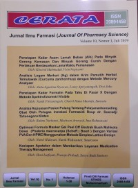 Cerata : Jurnal Ilmu Farmasi (Journal of Pharmacy Science) Volume 10 Nomor 1 Juli 2019