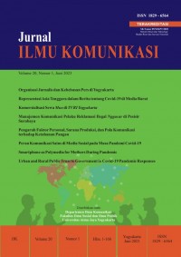 Jurnal Ilmu Komunikasi Volume 20 Nomer 2 Desember 2023